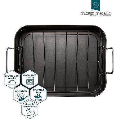Chicago Metallic Nonstick Roasting Pan with Rack