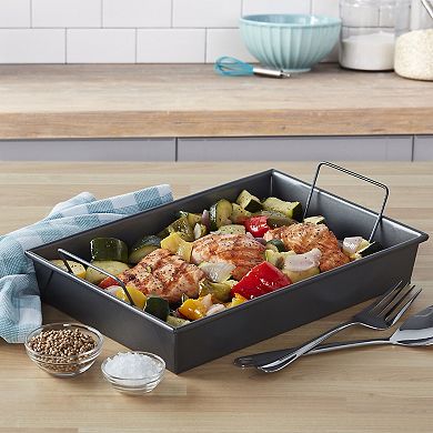 Chicago Metallic Pro Nonstick Roast & Broil Baking Pan with Rack