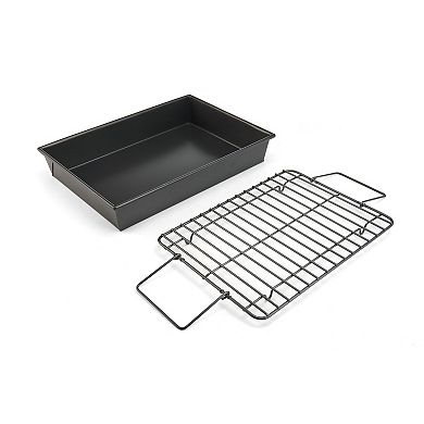 Chicago Metallic Pro Nonstick Roast & Broil Baking Pan with Rack