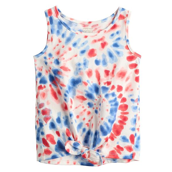 Toddler Girl Jumping Beans® Fourth Of July Tie-Front Tank