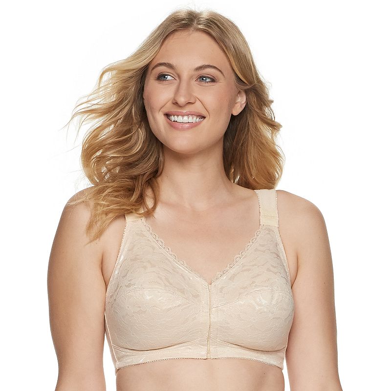 Lunaire Full Figure Front-Close Wireless Posture Bra 1628L, Women's, Size: 42 B, Beige