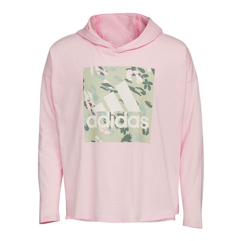 Girls 7-16 adidas Hooded Graphic Tee, Girls, Size: Small, Light Pink