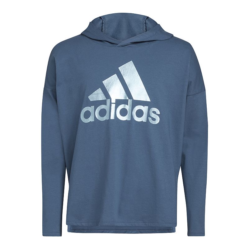 Girls 7-16 adidas Hooded Graphic Tee, Girls, Size: Small, Blue
