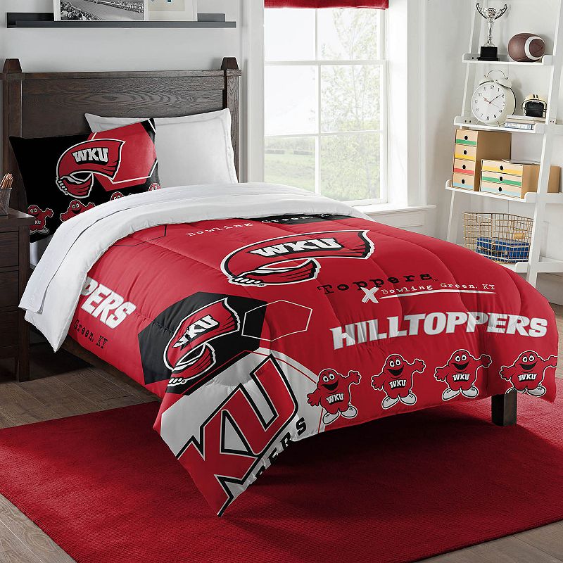 The Northwest Western Kentucky Hilltoppers Twin Comforter Set with Sham, Mu