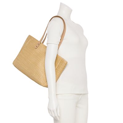 LC Lauren Conrad Heart Straw Tote Bag