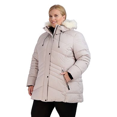 Plus Size ZeroXposur Tessa Faux-Fur Hood Quilted Parka Coat