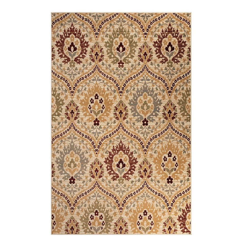 Superior Oriental Vintage Floral Area Rug, Beig/Green, 8X10 Ft