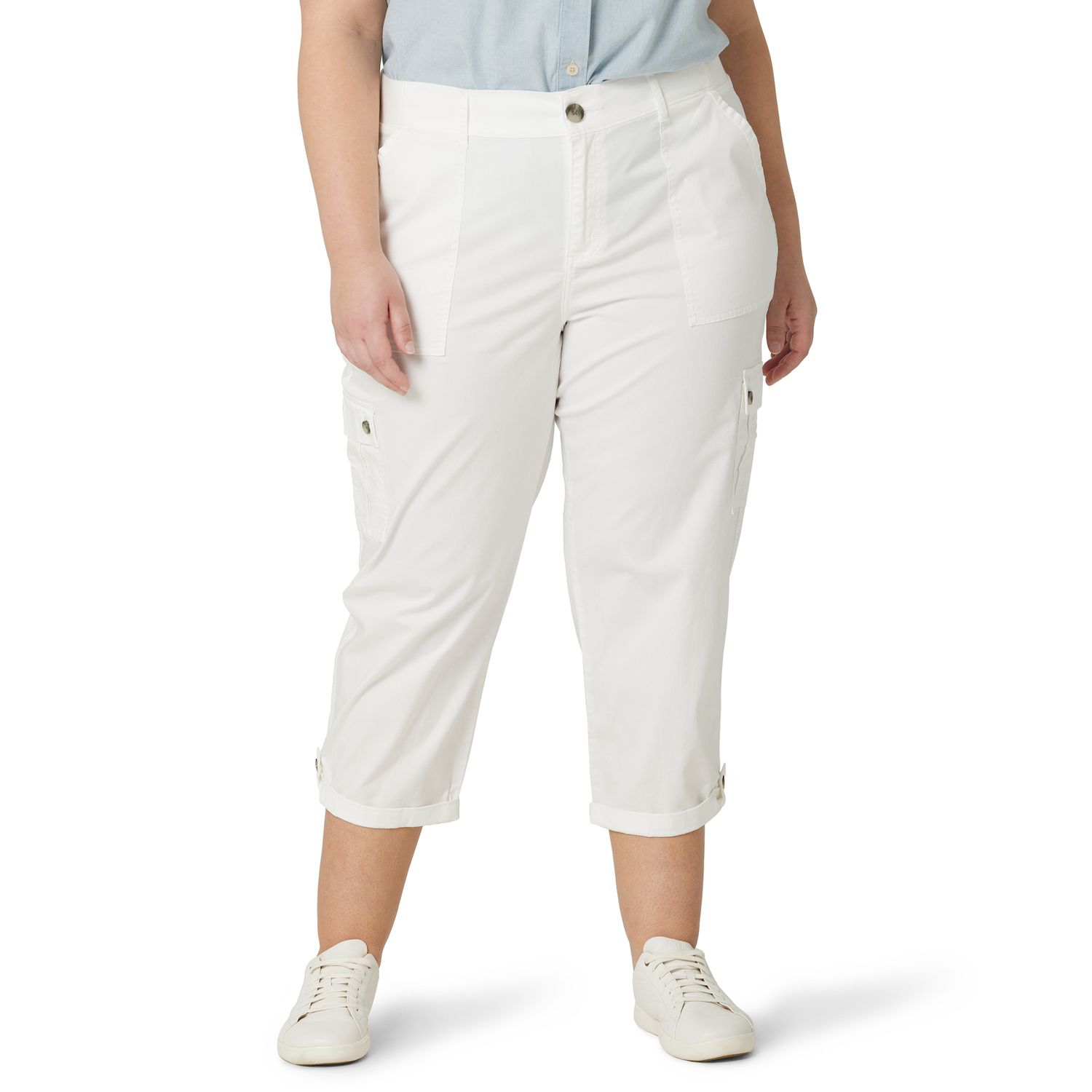 womens plus lee capris