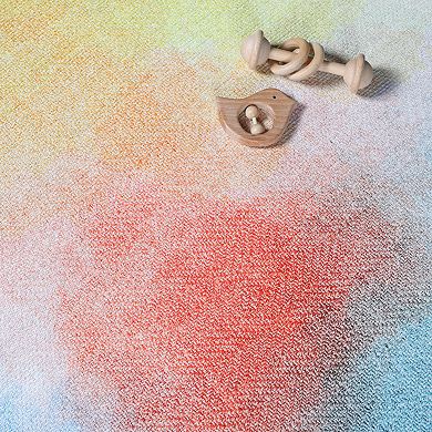 Superior Watercolor Abstract Anti- Slip Area Rug