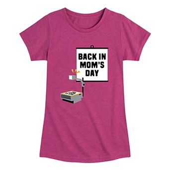 Girls 7-16 Retro Projector Moms Day Graphic Tee