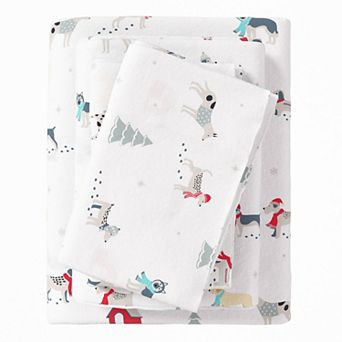 Madelinen® Boulder Flannel Sheet Set with Pillowcases