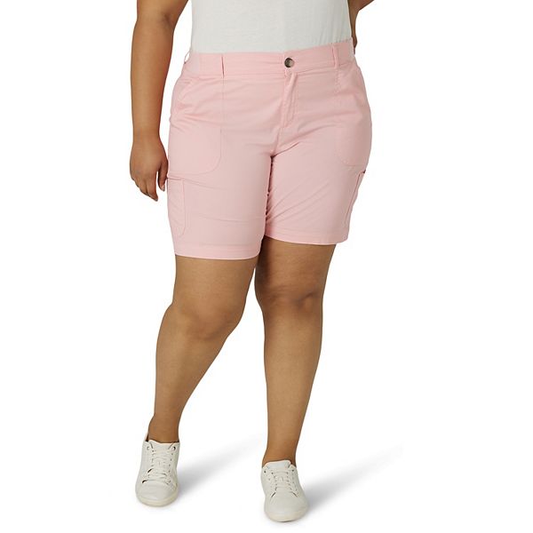 Lee Womens Plus Size Flex-to-go Relaxed Fit Pull-on Cargo Bermuda Short 