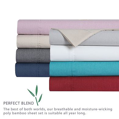 Swift Home Comfy & Cozy Rayon from Bamboo Blend Sheet Set with Pillowcases