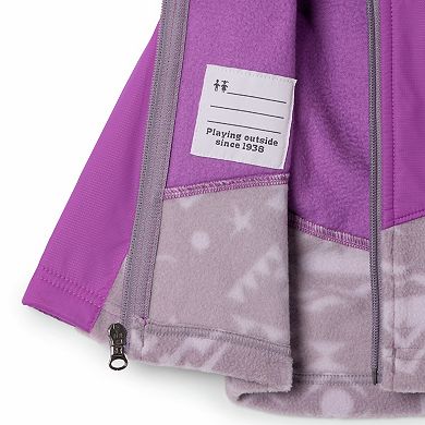 Baby & Toddler Girl Columbia Steens Mountain Overlay Fleece Full Zip Hooded Jacket