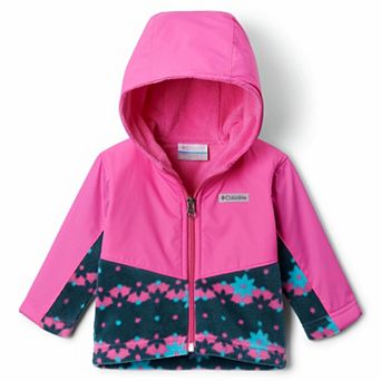 Baby & Toddler Girl Columbia Steens Mountain Overlay Fleece Full Zip Hooded Jacket