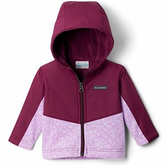 Baby & Toddler Girl Columbia Steens Mountain Overlay Fleece Full Zip Hooded Jacket