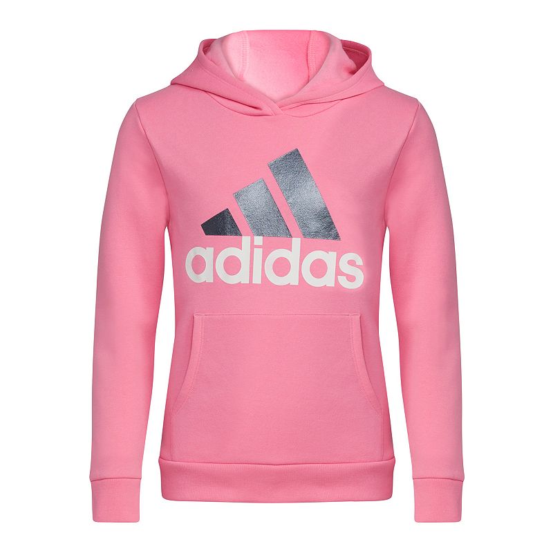 Girls 7-16 adidas Graphic Fleece Hoodie, Girls, Size: Small, Pink