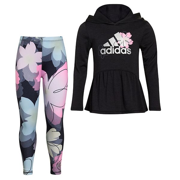 Girls 4-6x adidas Hooded Top & Leggings Set