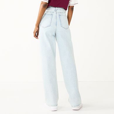 Juniors' SO® Super High-Rise Baggy Dad Jeans
