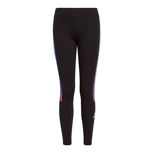 adidas Girls' 3-Stripe Logo Leggings