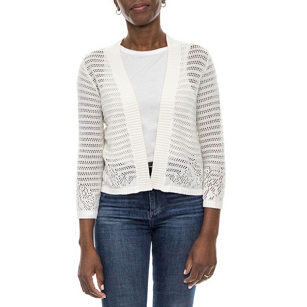 Women's Nina Leonard Crochet Cardigan