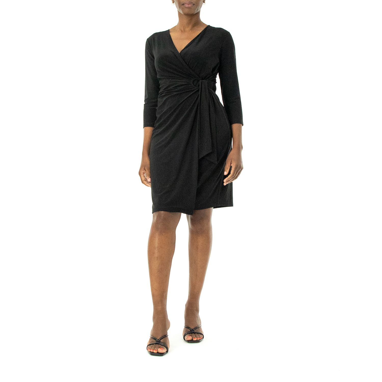 Women's Nina Leonard Faux-Wrap Dress