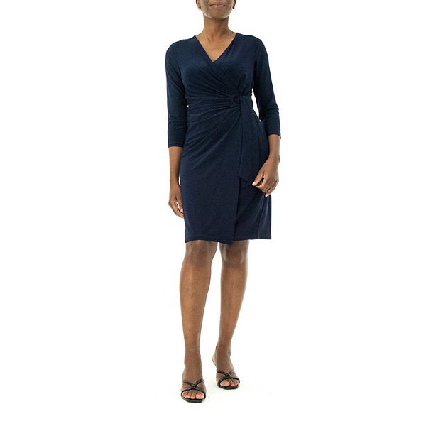 Women's Nina Leonard Faux-Wrap Dress