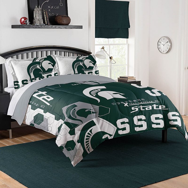 The Northwest Michigan State Spartans Full/Queen Comforter Set with Shams, 