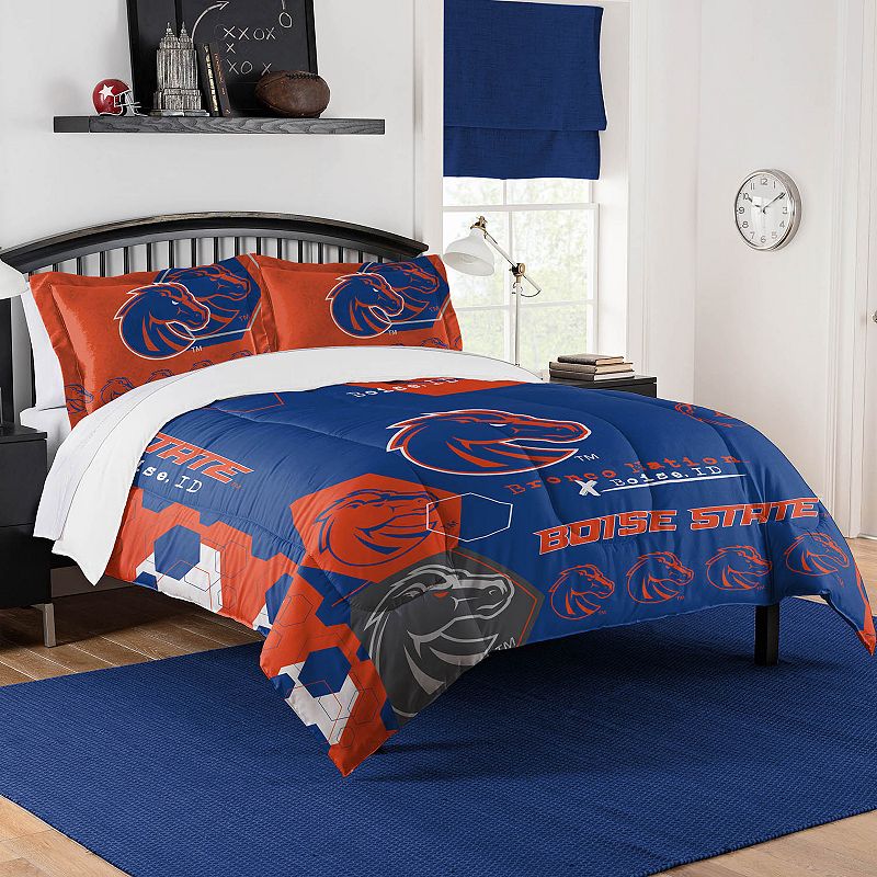 The Northwest Boise State Broncos Full/Queen Comforter Set with Shams, Mult