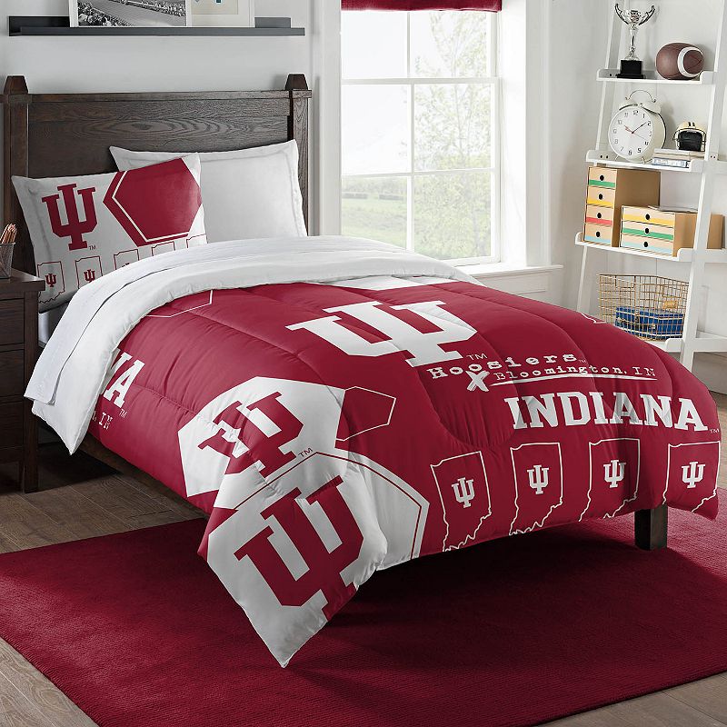 The Northwest Indiana Hoosiers Twin Comforter Set with Sham, Multicolor