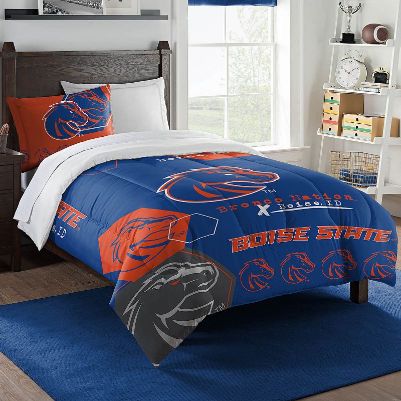 The Northwest Boise State Broncos Twin Comforter Set with Sham, Multicolor