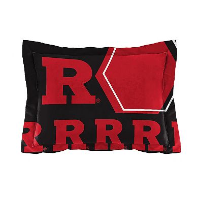 The Northwest Rutgers Scarlet Knights Twin Comforter Set with Sham