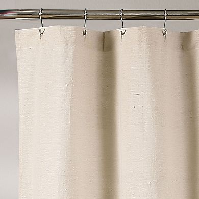 Lush Decor Linen Button Shower Curtain
