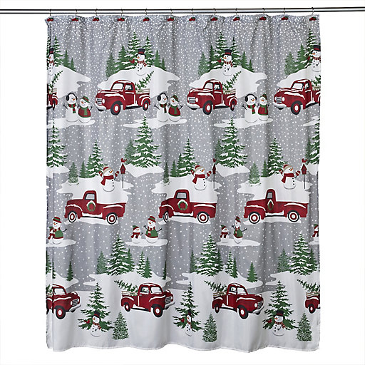 Shower Curtains Find Festive, Old Truck Shower Curtain Hooks