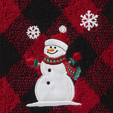 SKL Home Snowman 2-piece Red Hand Towel Set