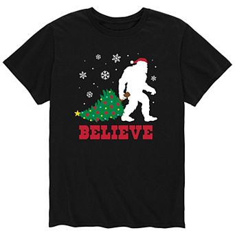 Men's Sasquatch Believe Christmas Tee