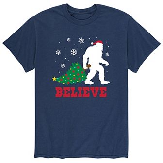 Men's Sasquatch Believe Christmas Tee