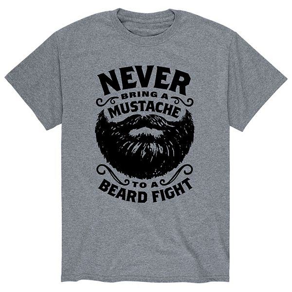 Men's Mustache To Beard Fight Tee