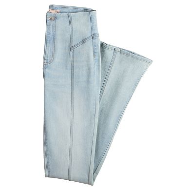 Juniors' SO?? High-Rise Seamed Flare Leg Jeans