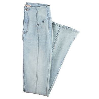 Juniors' SO® High-Rise Seamed Flare Leg Jeans