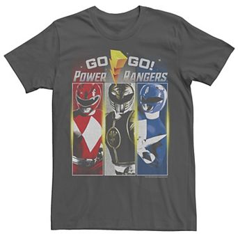 Men's Power Rangers Red White & Blue Ranger Americana Panels Tee