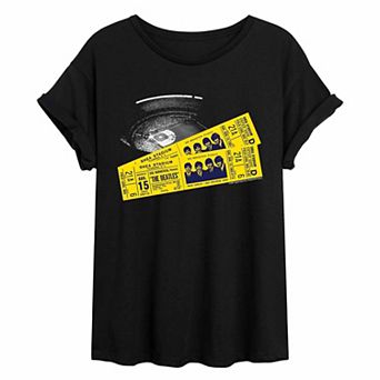 Juniors' The Beatles Tickets Oversized Tee