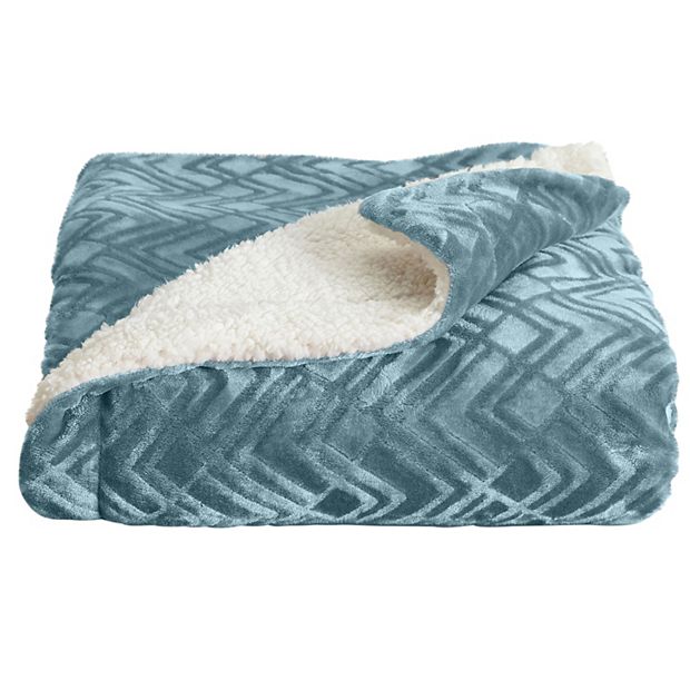 Madelinen Cielo Berber Velvet Plush Sherpa Blanket