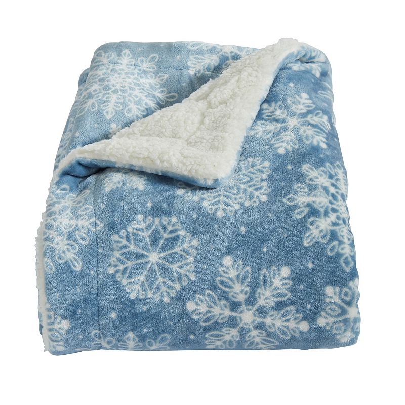 Great Bay Home Cielo Berber Velvet Plush Sherpa Throw, Multicolor