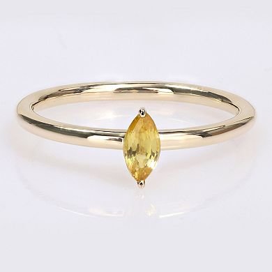 Stella Grace 10k Gold Yellow Sapphire Stackable Ring
