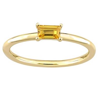 Stella Grace 10k Gold Yellow Sapphire Stackable Ring