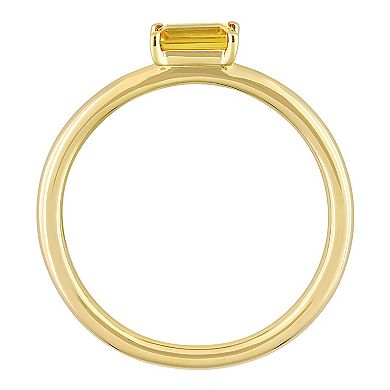 Stella Grace 10k Gold Yellow Sapphire Stackable Ring