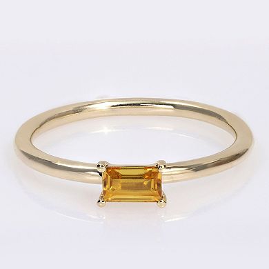 Stella Grace 10k Gold Yellow Sapphire Stackable Ring