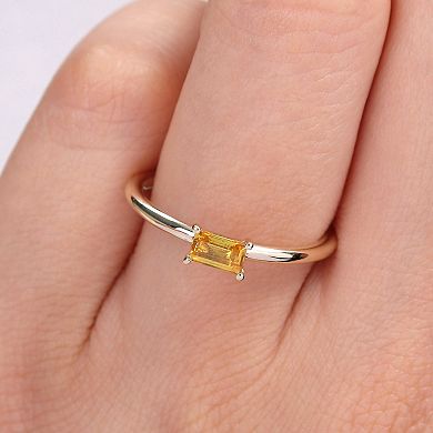 Stella Grace 10k Gold Yellow Sapphire Stackable Ring