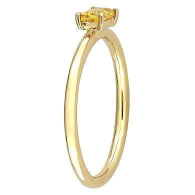 Stella Grace 10k Gold Yellow Sapphire Stackable Ring